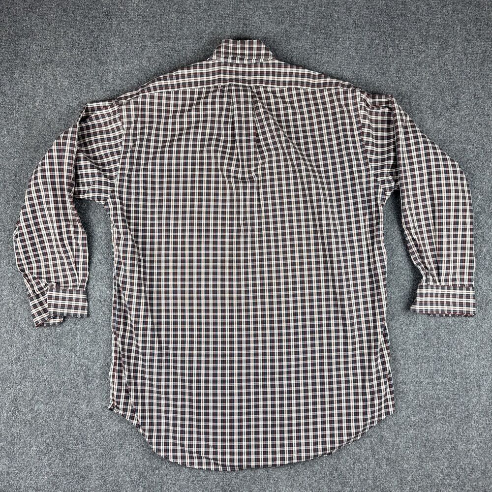 Ralph Lauren Men’s Big Shirt Medium Long Sleeve Button Up Plaid Red Blue Black - Picture 2 of 8